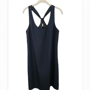 J.Crew twisted back navy blue dress size 6 dance wedding #C3854